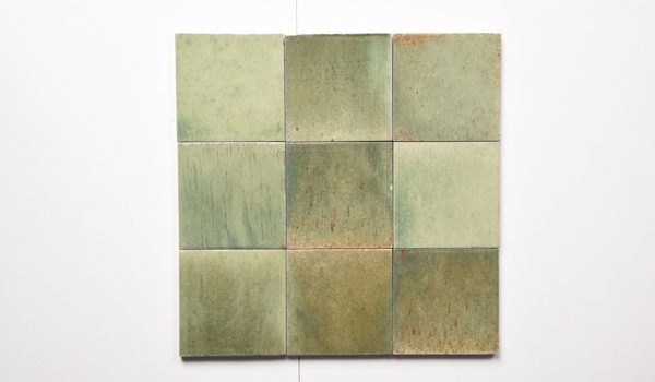 Afbeeldingen van Green glazed 0301 steenstrips